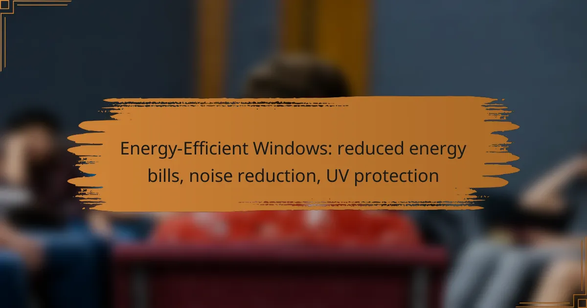 Energy-Efficient Windows: reduced energy bills, noise reduction, UV protection
