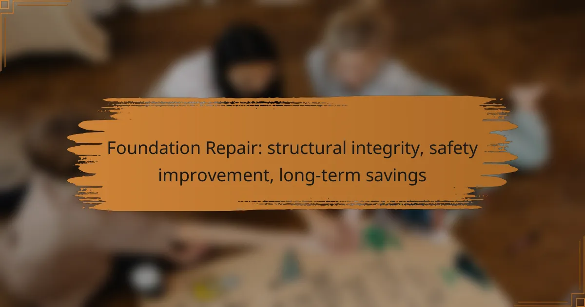 Foundation Repair: structural integrity, safety improvement, long-term savings